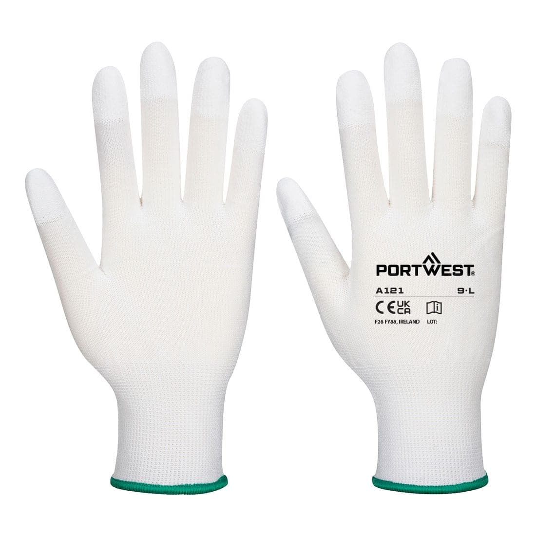 Grip 13 PU Fingertip Glove in White