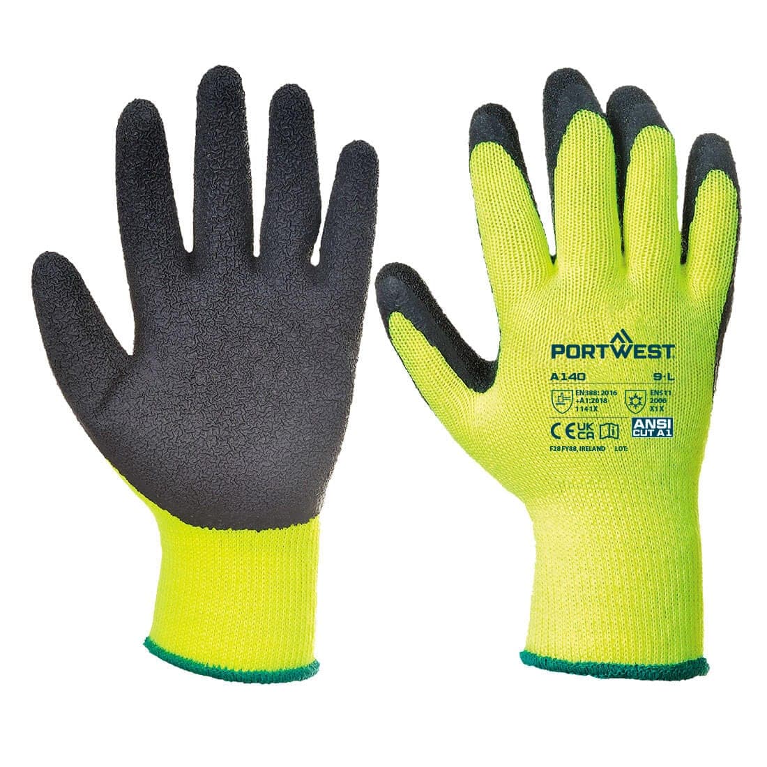 Cold 10 Latex Crinkle Glove in Black