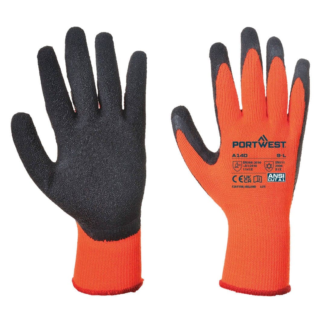Cold 10 Latex Crinkle Glove in Black