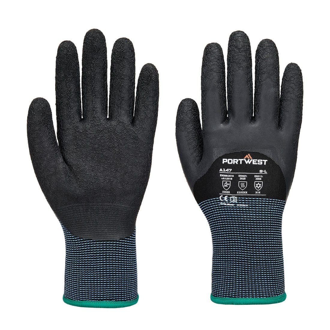 Cold 13 Latex 3/4 Dipped Glove in Black