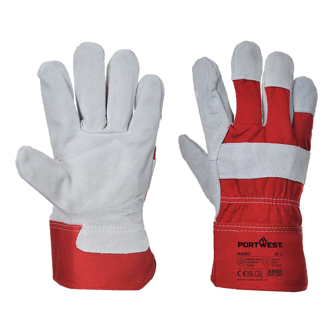 Leather Rigger 130 Cow Split Glove in Green