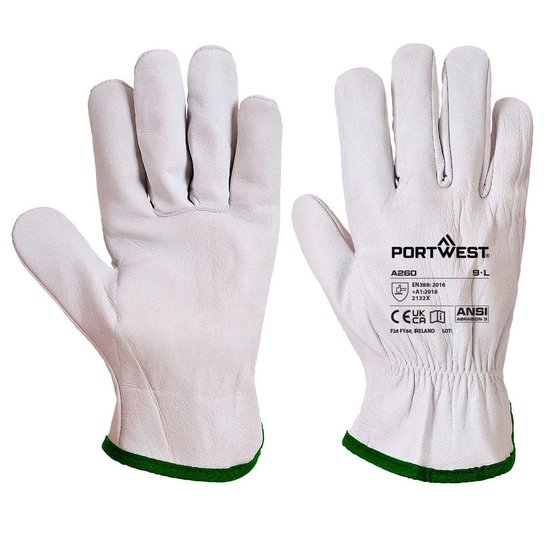 Leather Driver 115 Goat Grain Glove in Grey