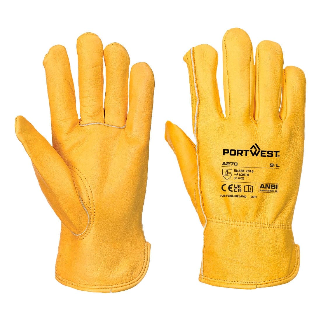 Leather Driver 100 Cow Grain Glove in Beige