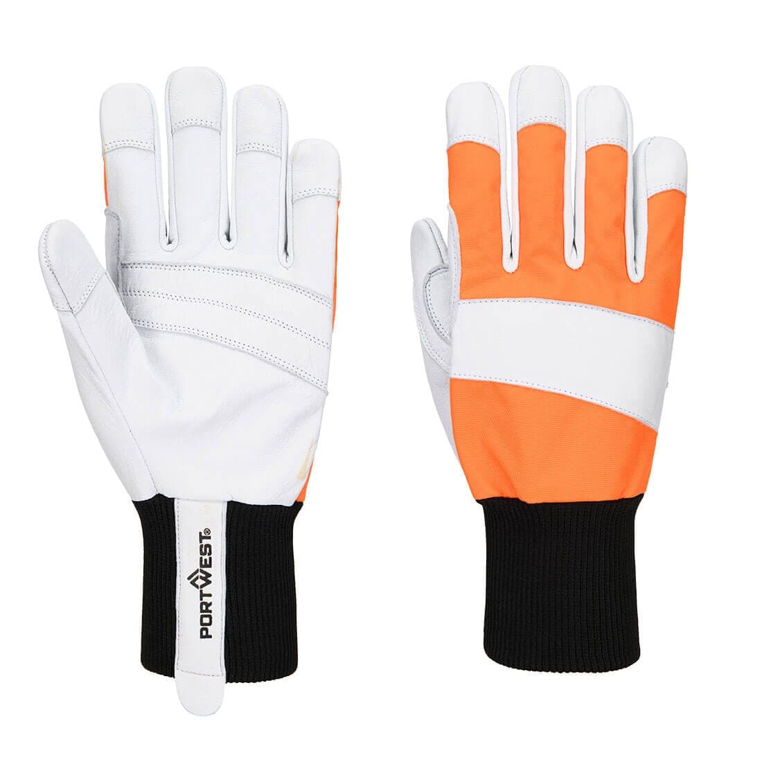 Chainsaw 150 Goat Leather Glove Class 1 in Orange