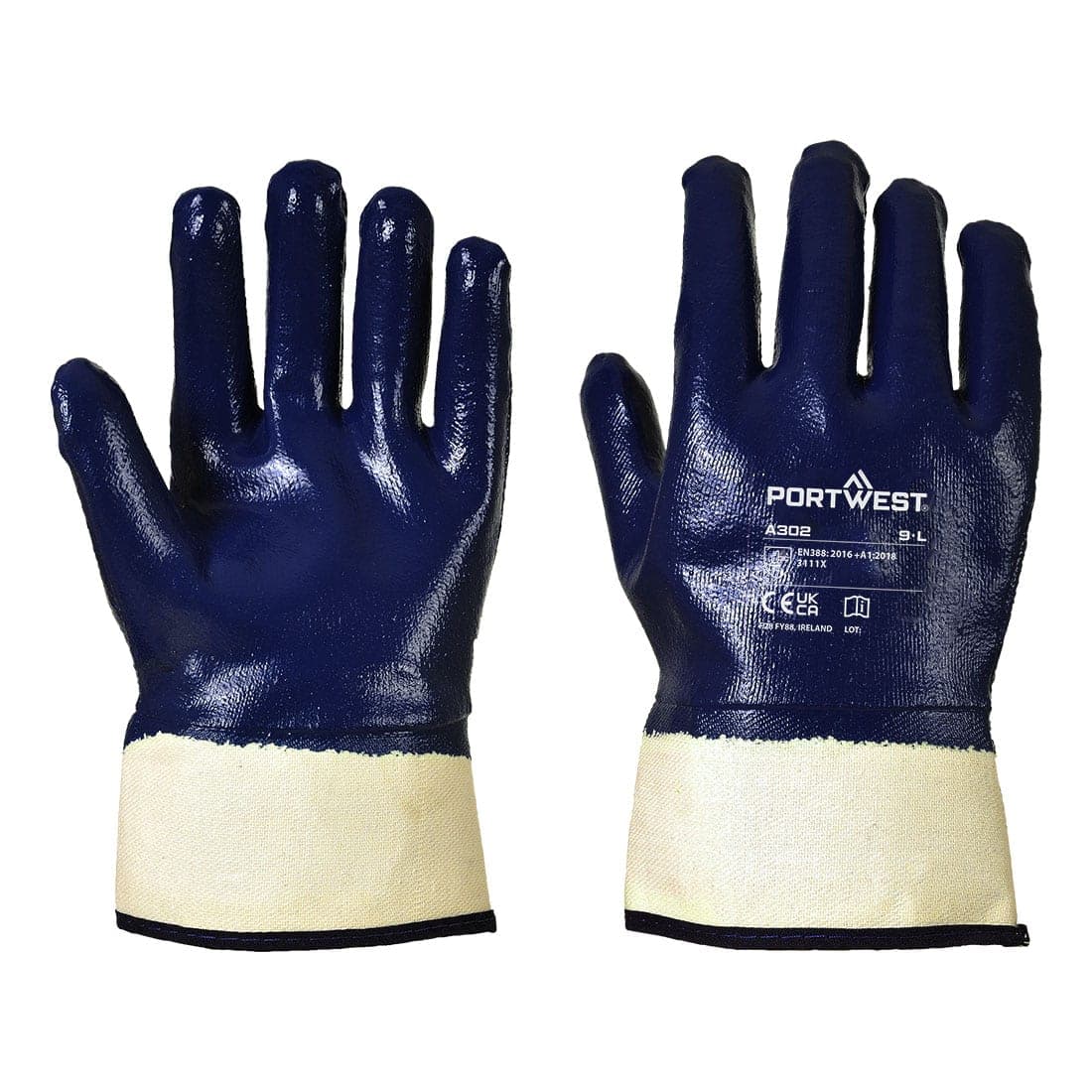 Grip Nitrile Fully Dipped Safety Cuff in Navy