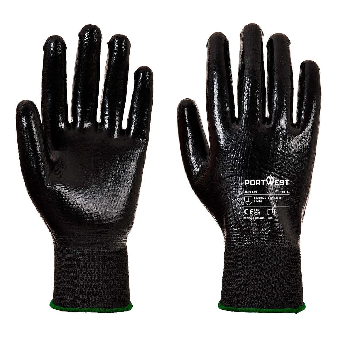 Grip 13 Full Coating Nitrile Glove in Black