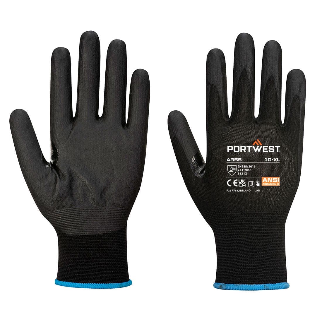 Grip 15 Nitrile Foam Touchscreen Glove (Pk12) in Black