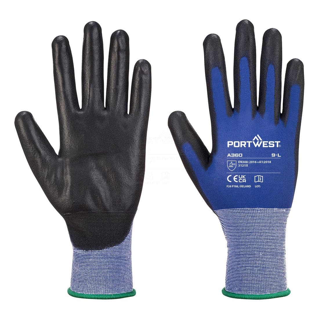 Grip 18 PU Glove in Blue/Black
