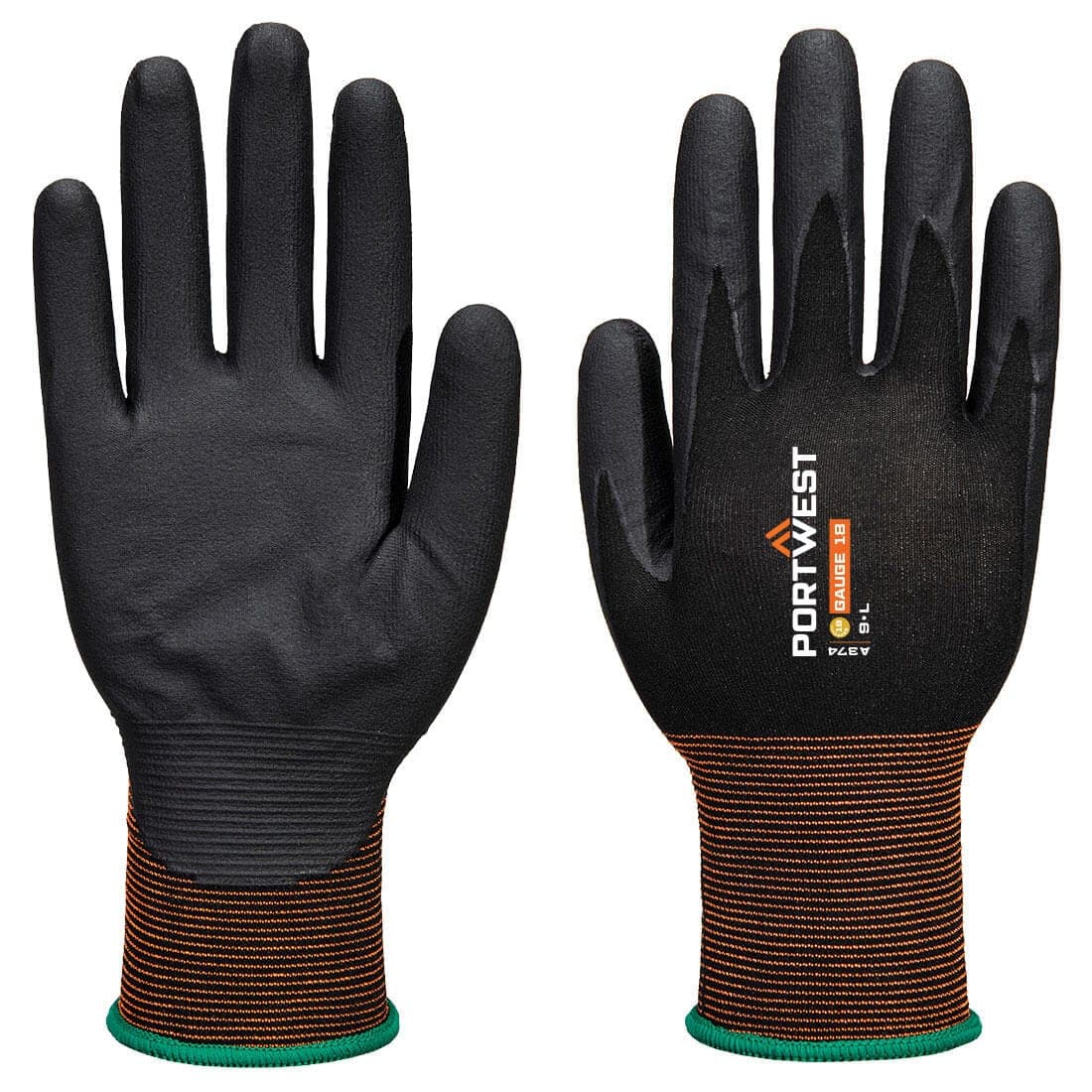 GP Grip 18 Nitrile Micro Foam Glove in Black