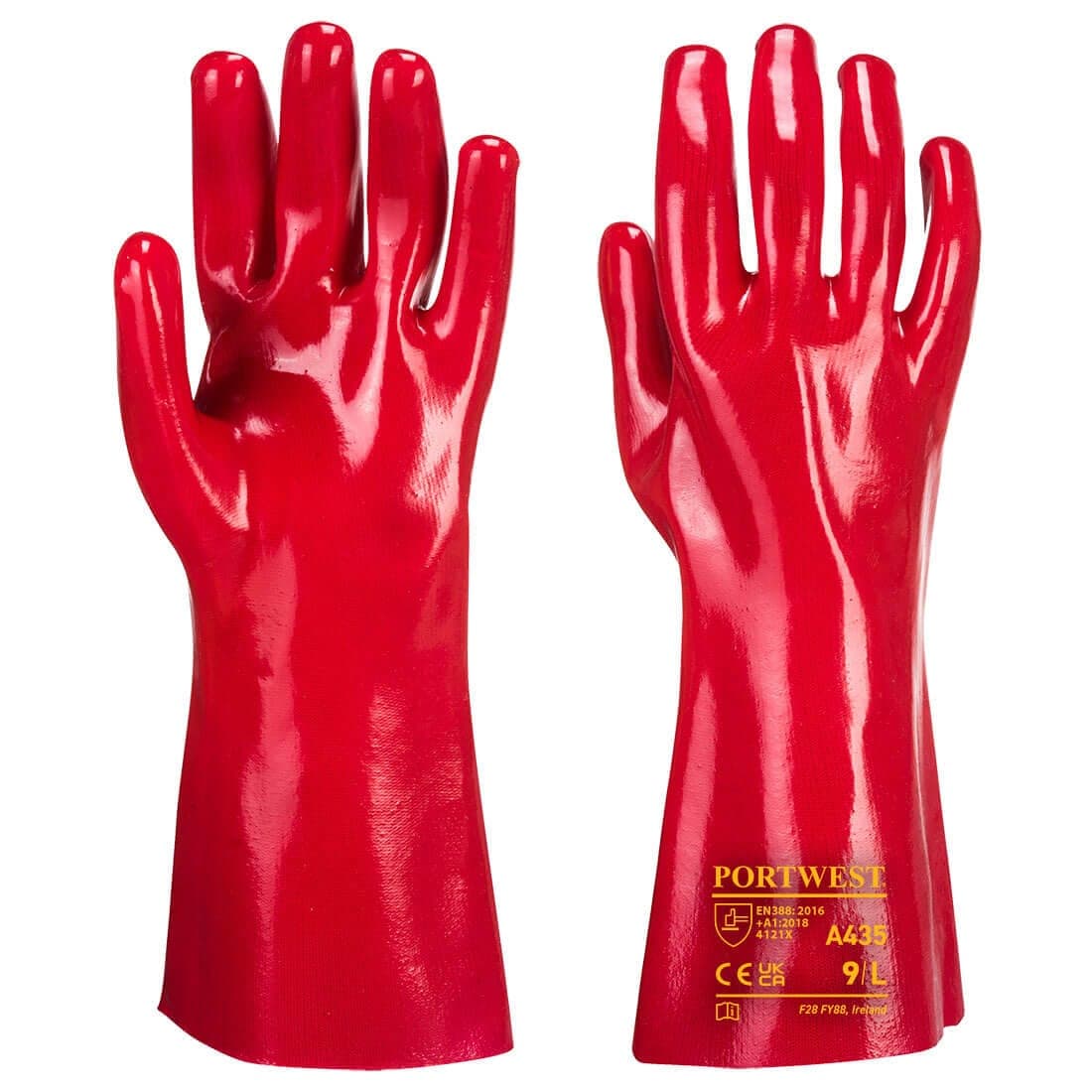 Grip 12 PVC Gauntlet 35cm in Red