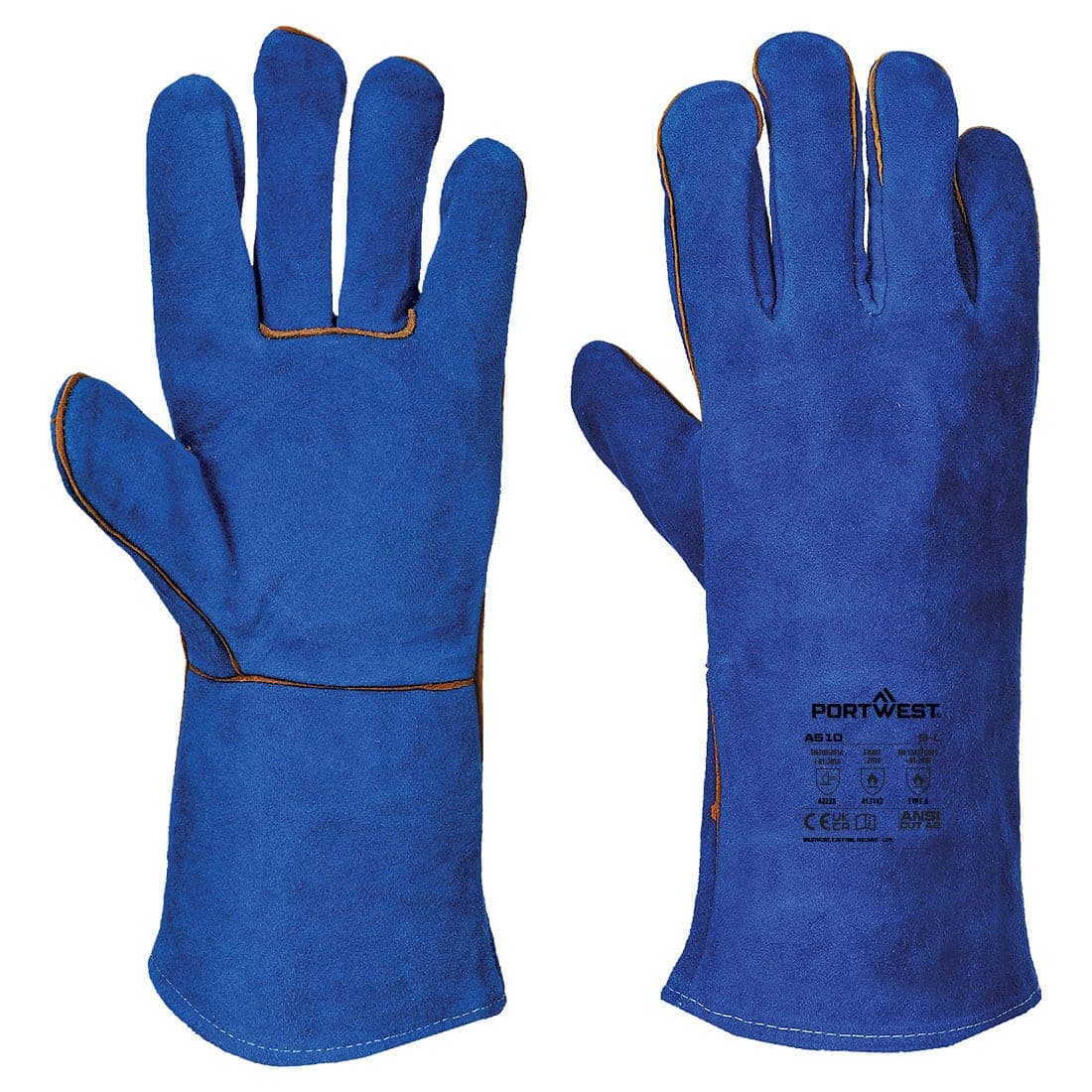 Welders 210 Split Leather Blue Gauntlet in Blue