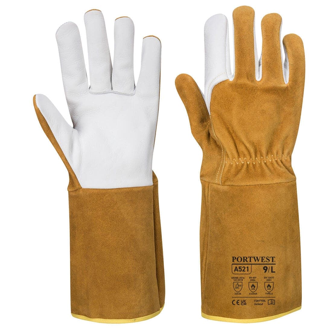 TIG Welders 220 Grain Leather Gauntlet in Brown