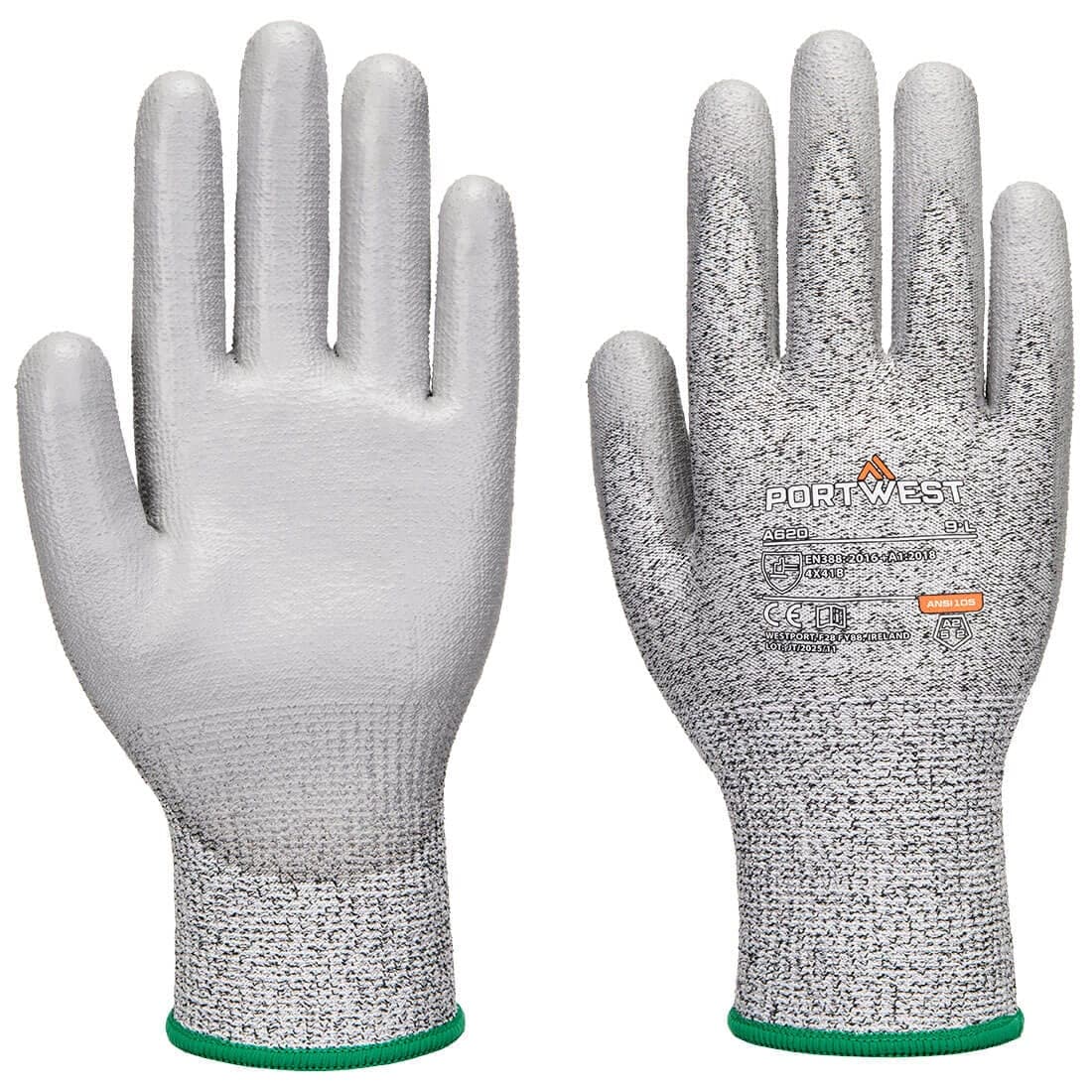 Cut B13 PU Glove in Grey