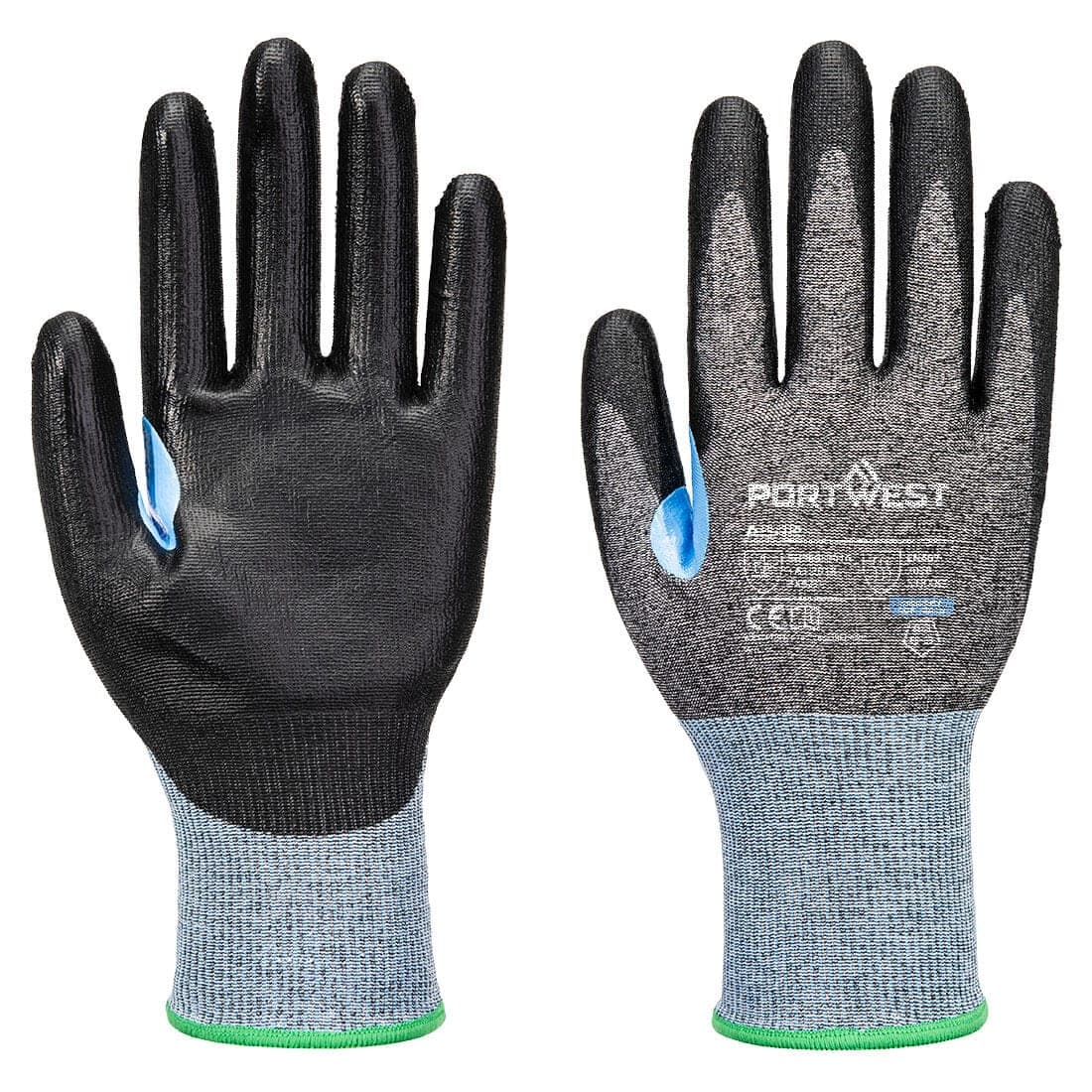 CS Cut D18 PU Glove in Grey/Black