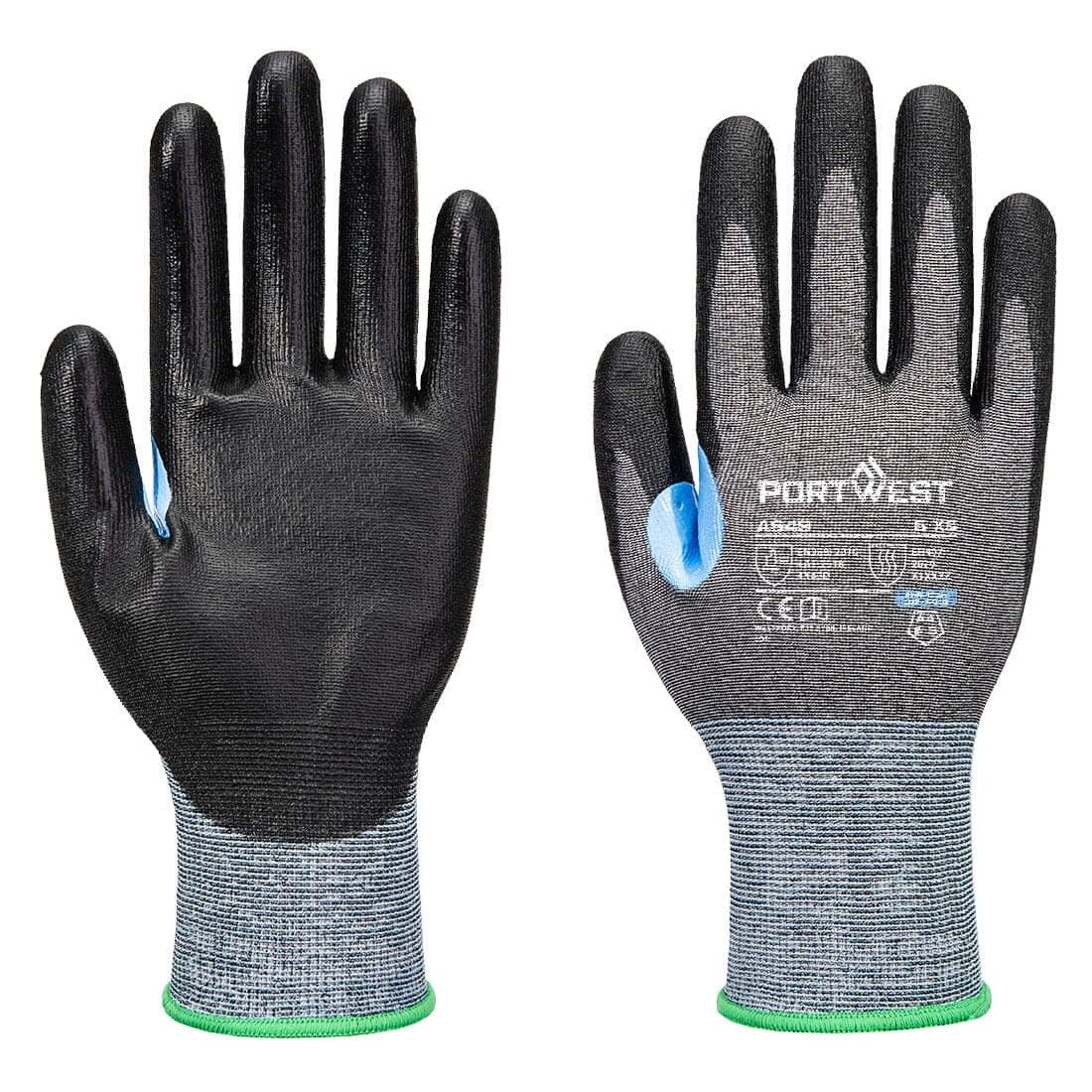 CS Cut D21 PU Glove in Grey/Black