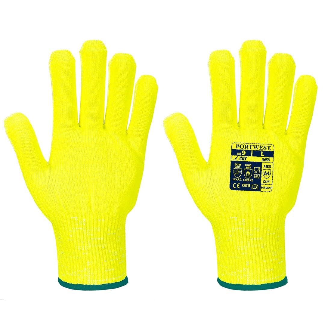 Cut D13 Viz-Tex Liner Glove in Yellow