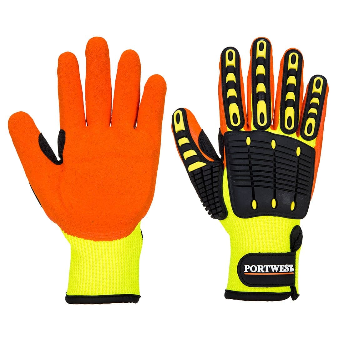 Impact 13 Nitrile Reinforced Palm Glove in Yellow/Orange