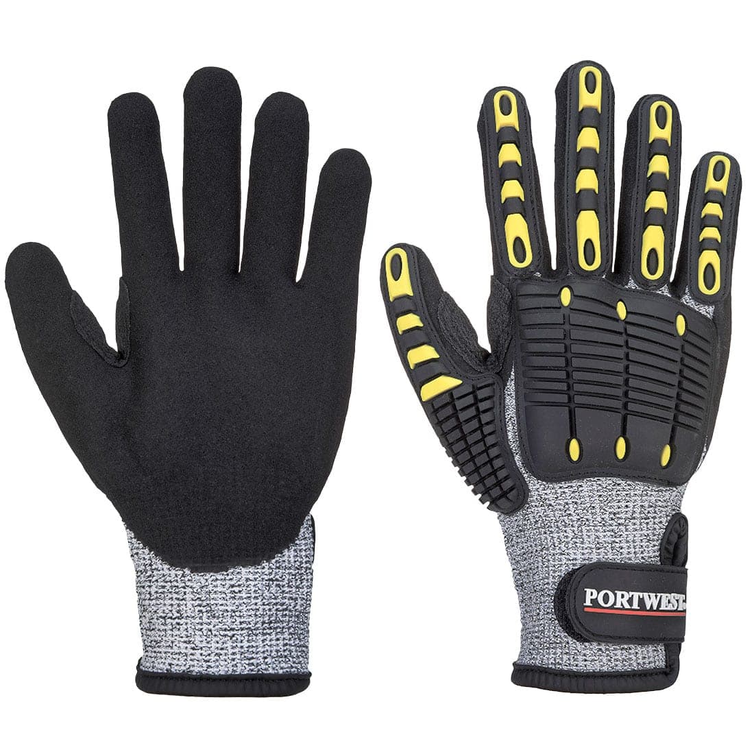 Impact C13 Nitrile Sandy Reinforced Palm Glove in Grey/Black