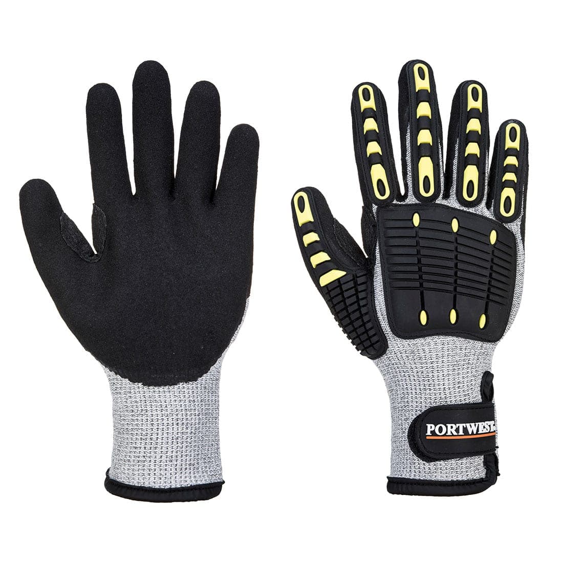 Impact C13 Nitrile Foam Reinforced Palm Thermal Glove in Grey/Black
