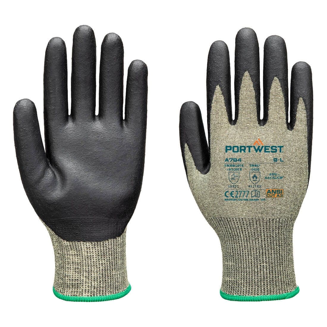 FR Arc Cut C18 Level 2 Glove in Green/Black
