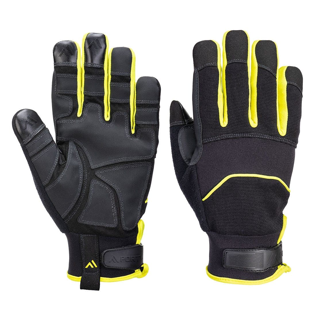 Needle Resistant F350 Mechanical Glove in Black/Yellow