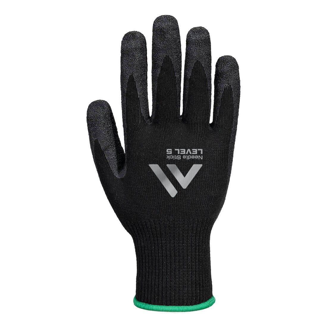 Needle Resistant F10 Latex Crinkle Glove in Black