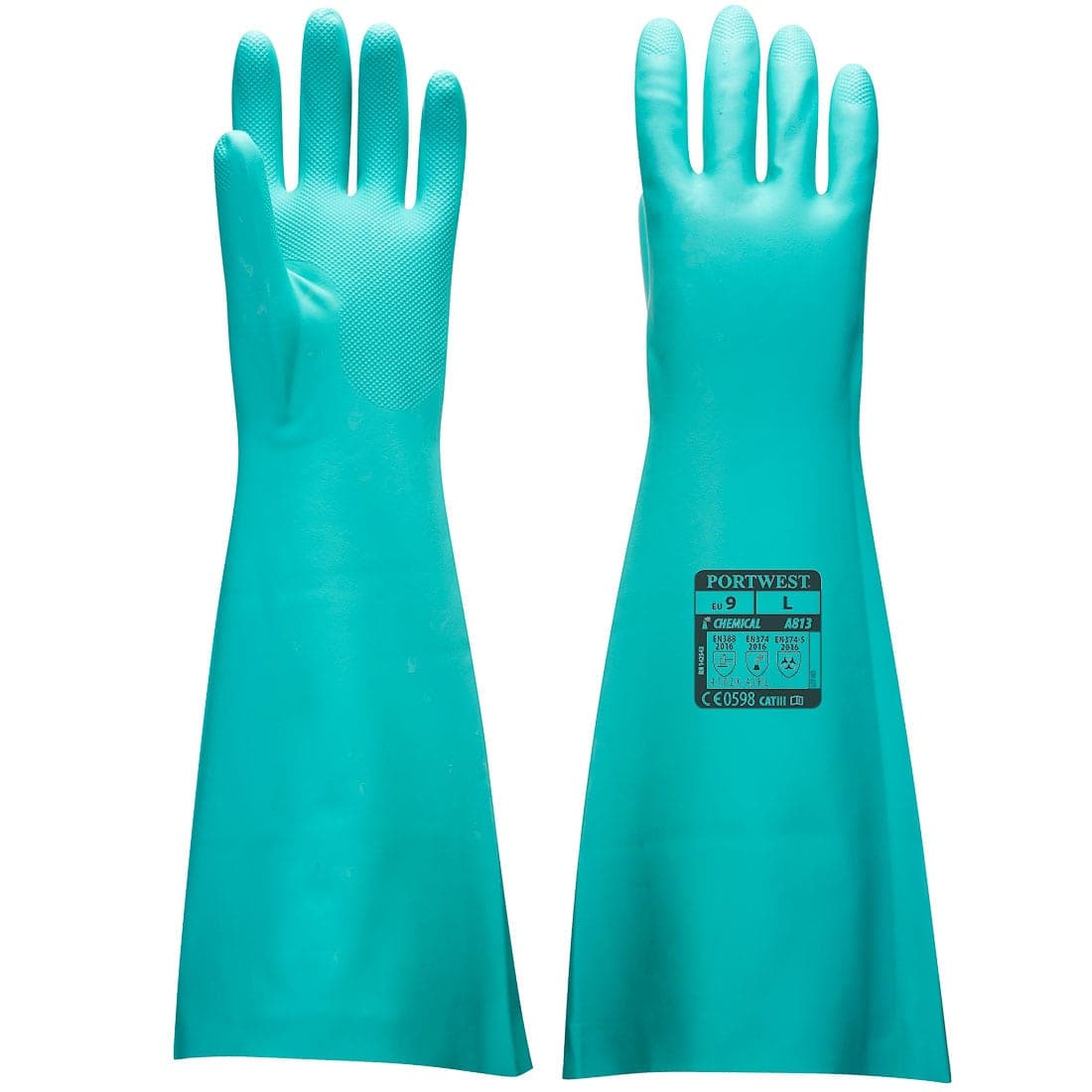 Chem 460 Nitrile Extended Gauntlet in Green