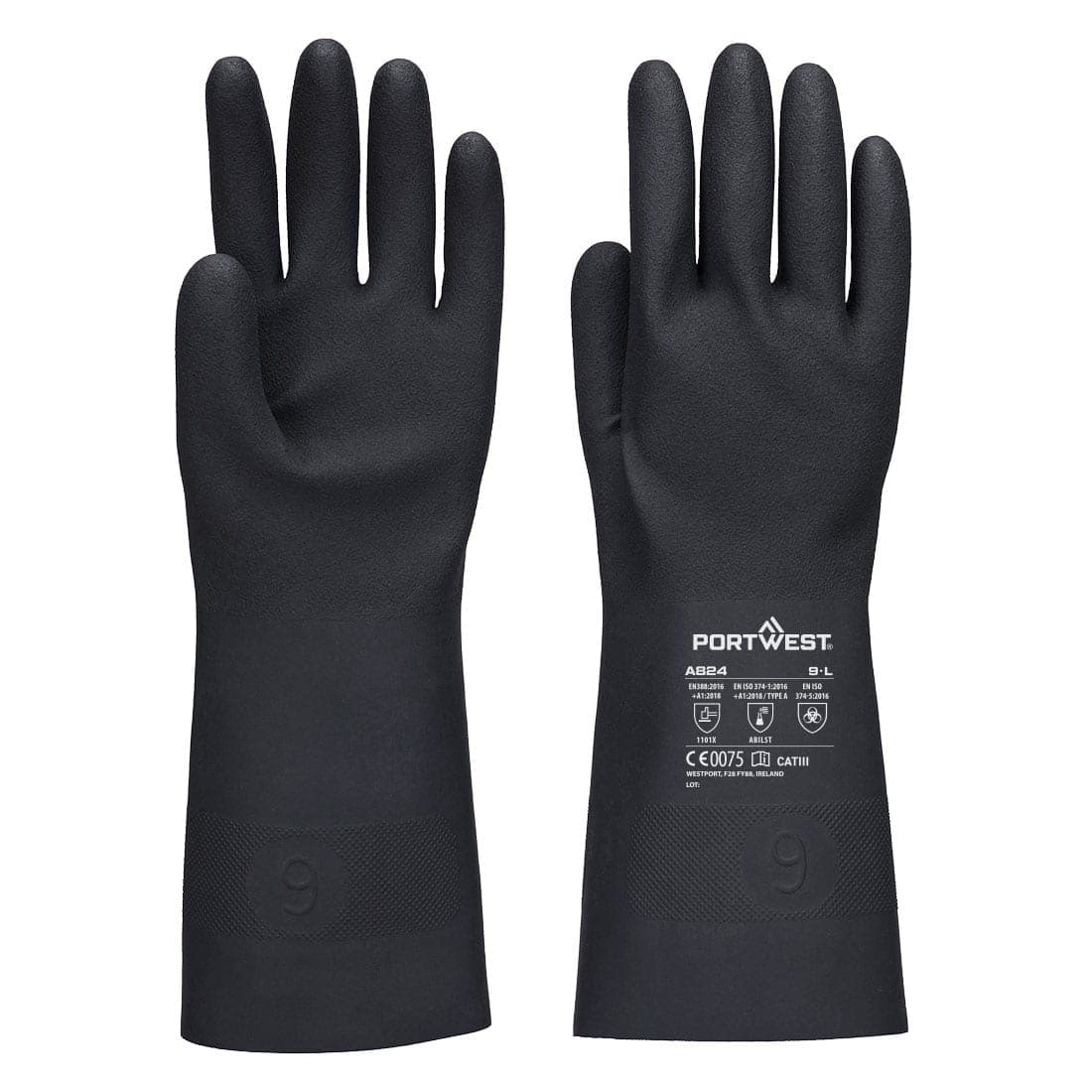 Chem 350 Butyl Gauntlet in Black