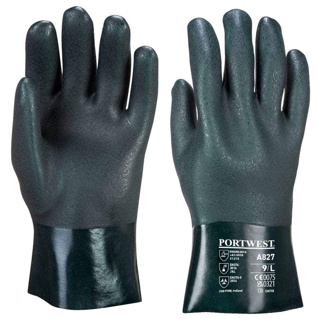 Chem 270 PVC Double Dipped Gauntlet in Green