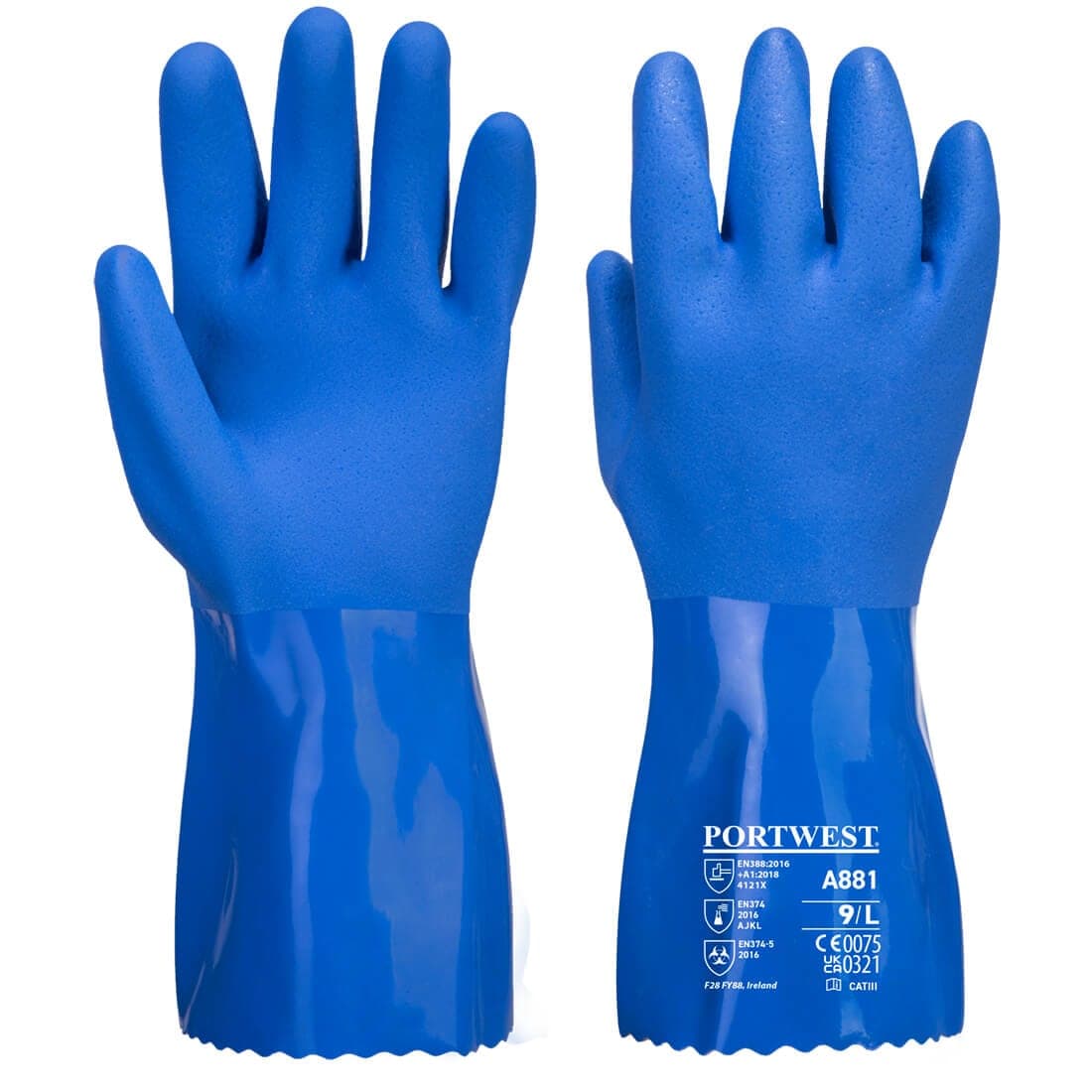 Chem 300 PVC Marine Gauntlet in Blue