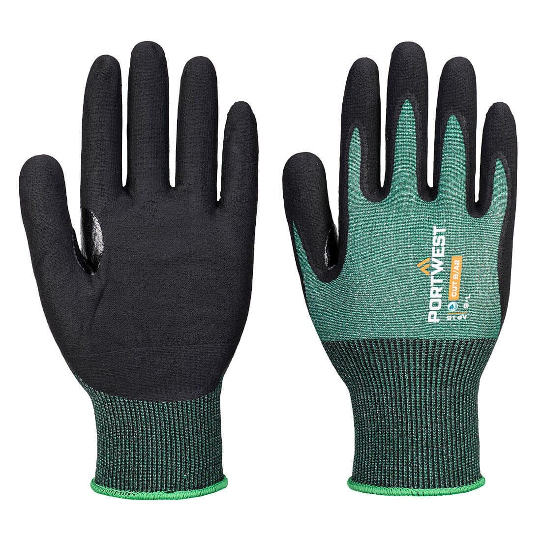 SG Cut B18 Nitrile Glove (Pk12) in Green/Black