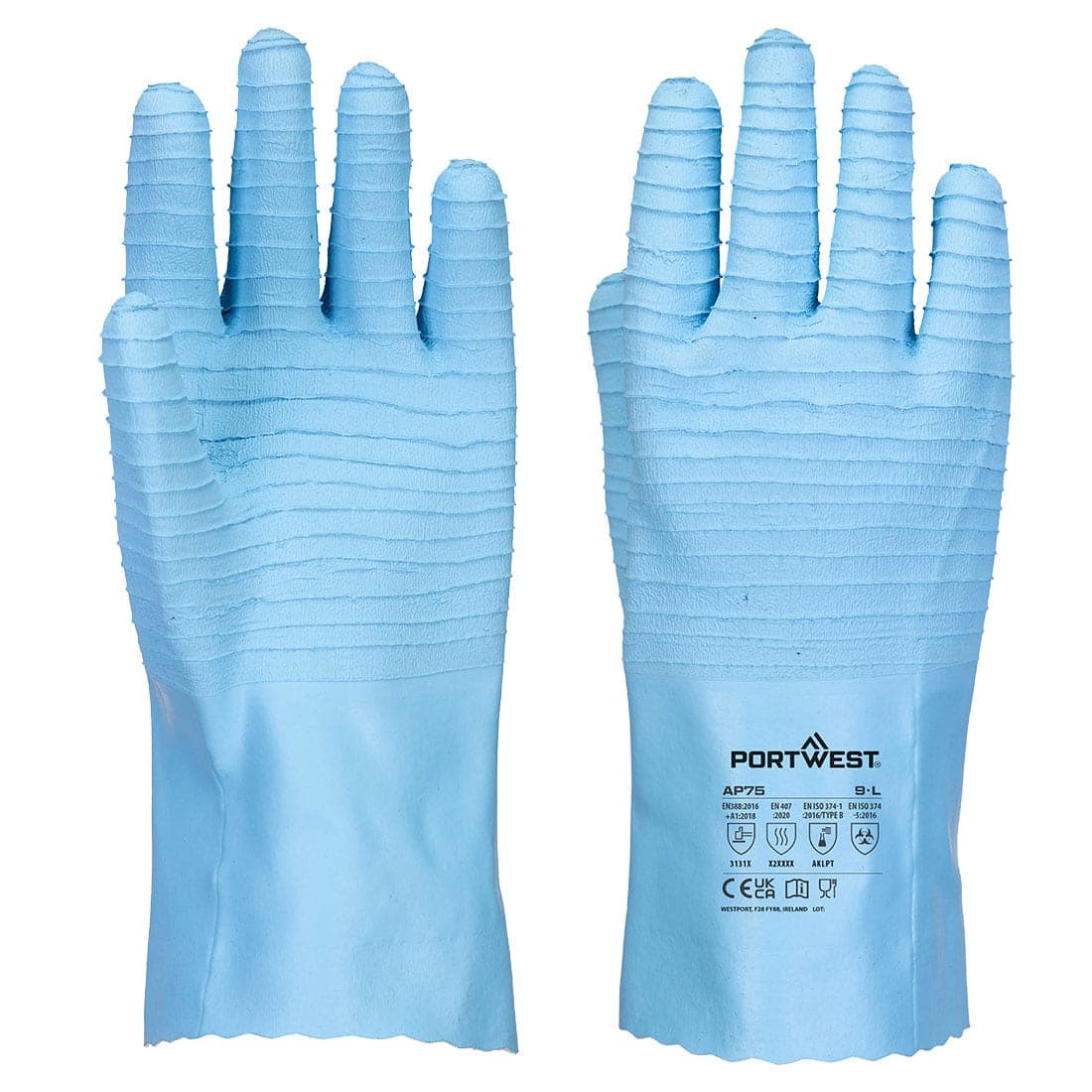 FD Chemical B Latex Gauntlet in Blue