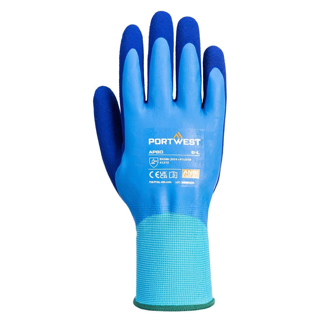 Grip 13 Latex Foam Aqua Glove in Blue