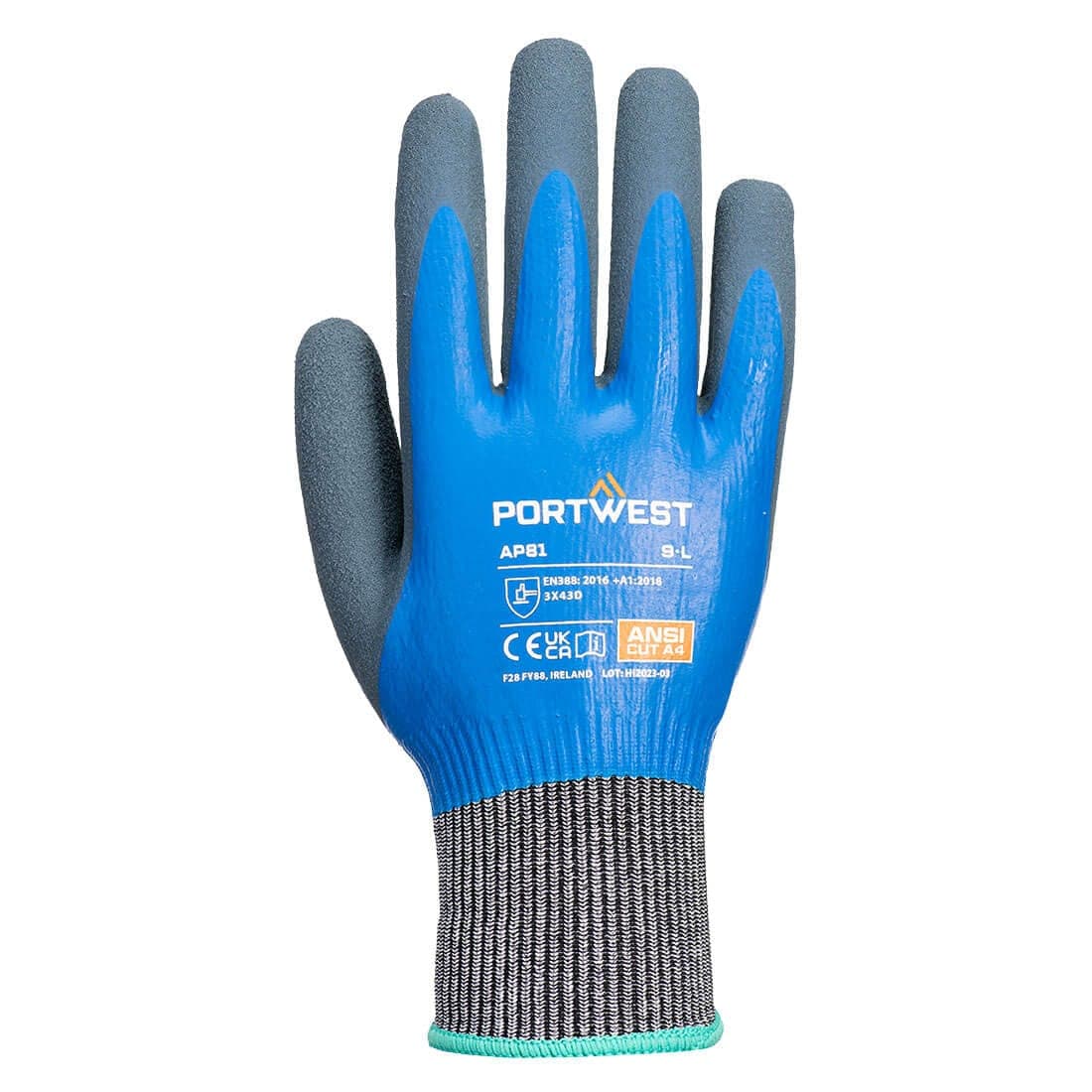 Cut D13 Latex Aqua Glove in Blue