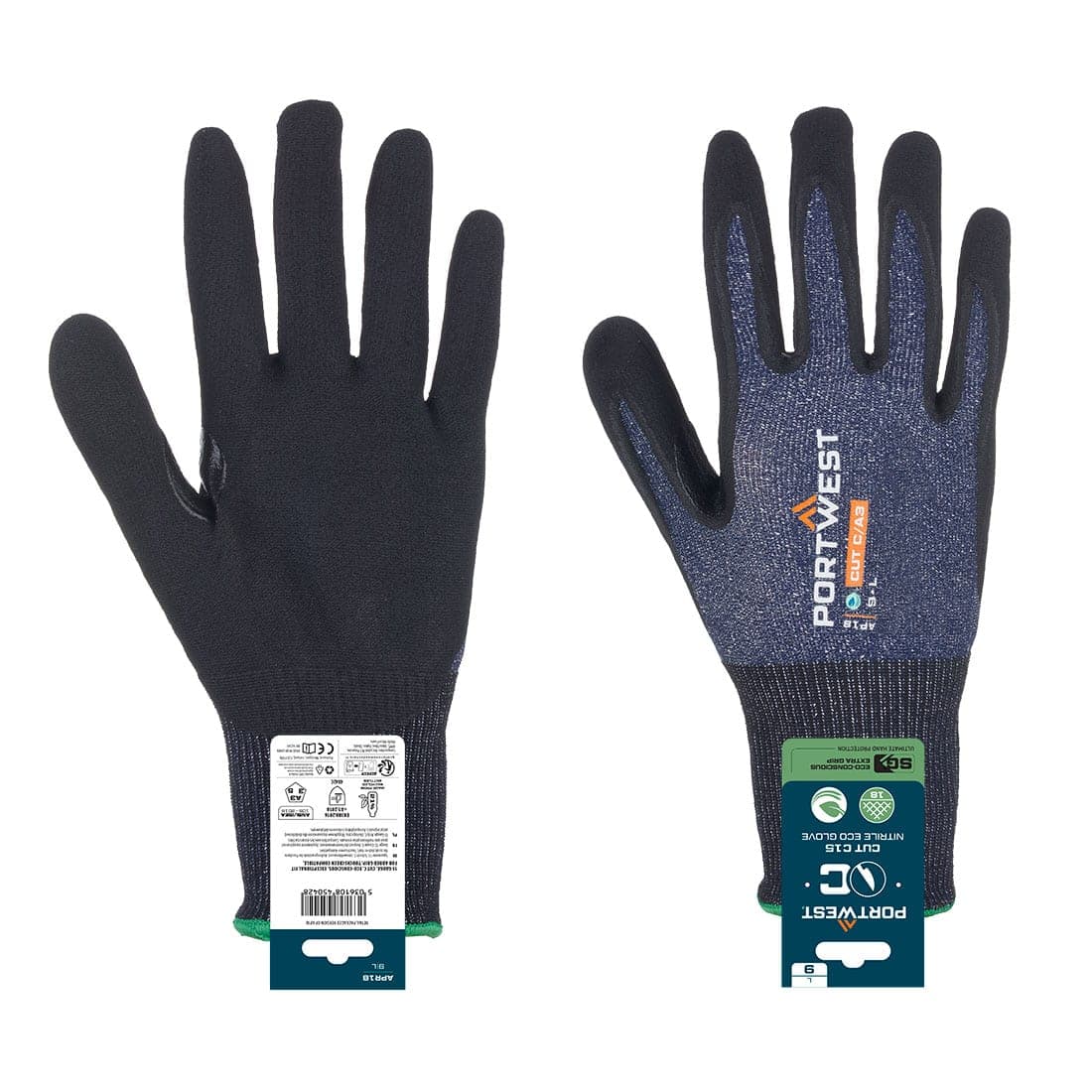 SG Cut C15 Nitrile Glove (Retail) in Blue/Black