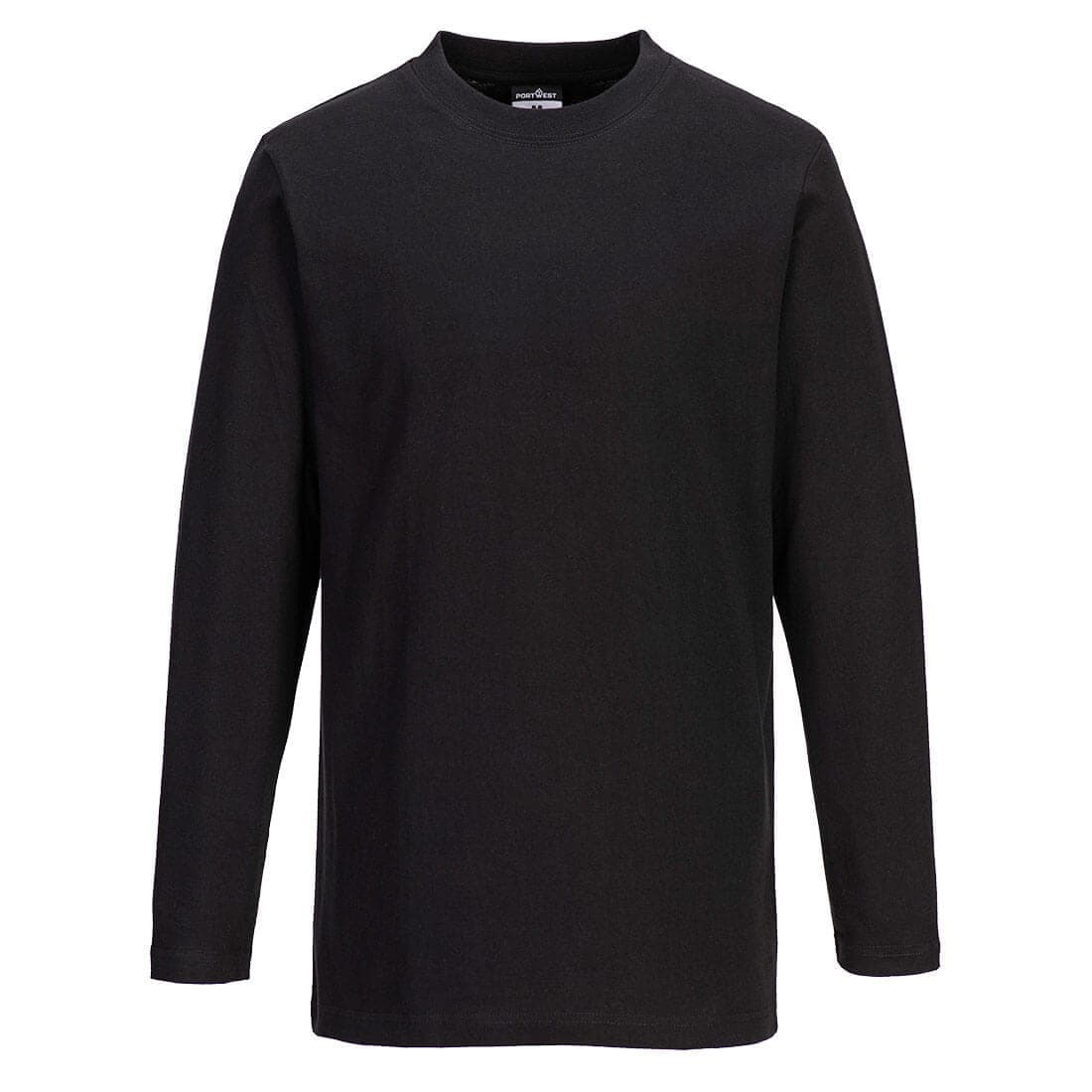 Cotton T-Shirt L/S in Black