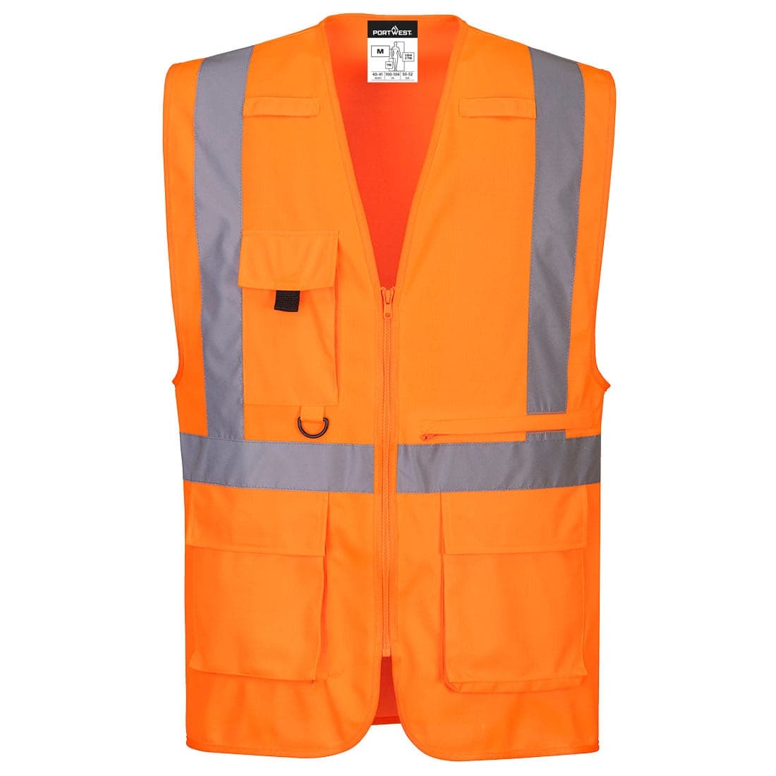 Hi-Vis Tablet Pocket Executive Vest in Orange
