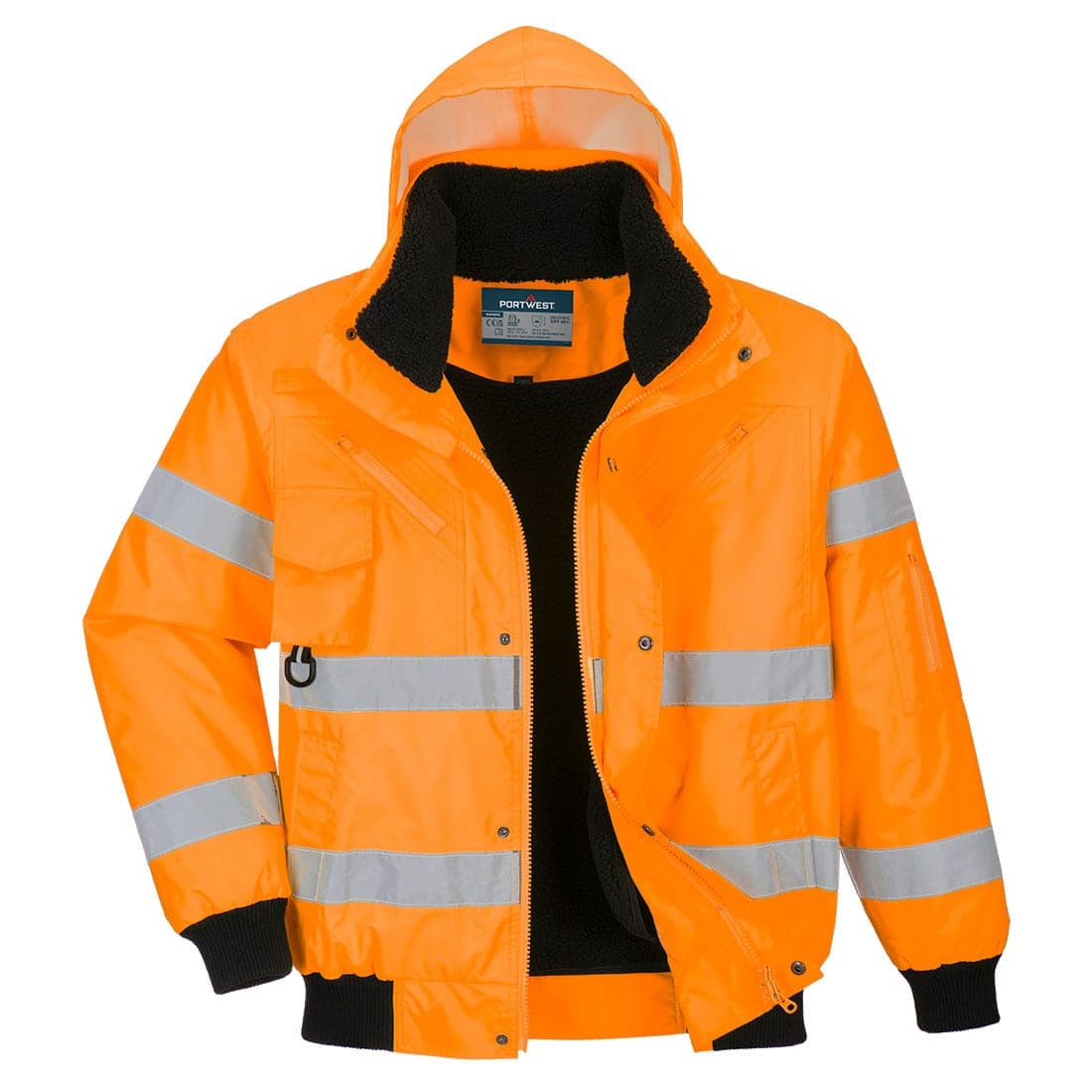 Hi-Vis 3-in-1 Bomber Jacket in Orange