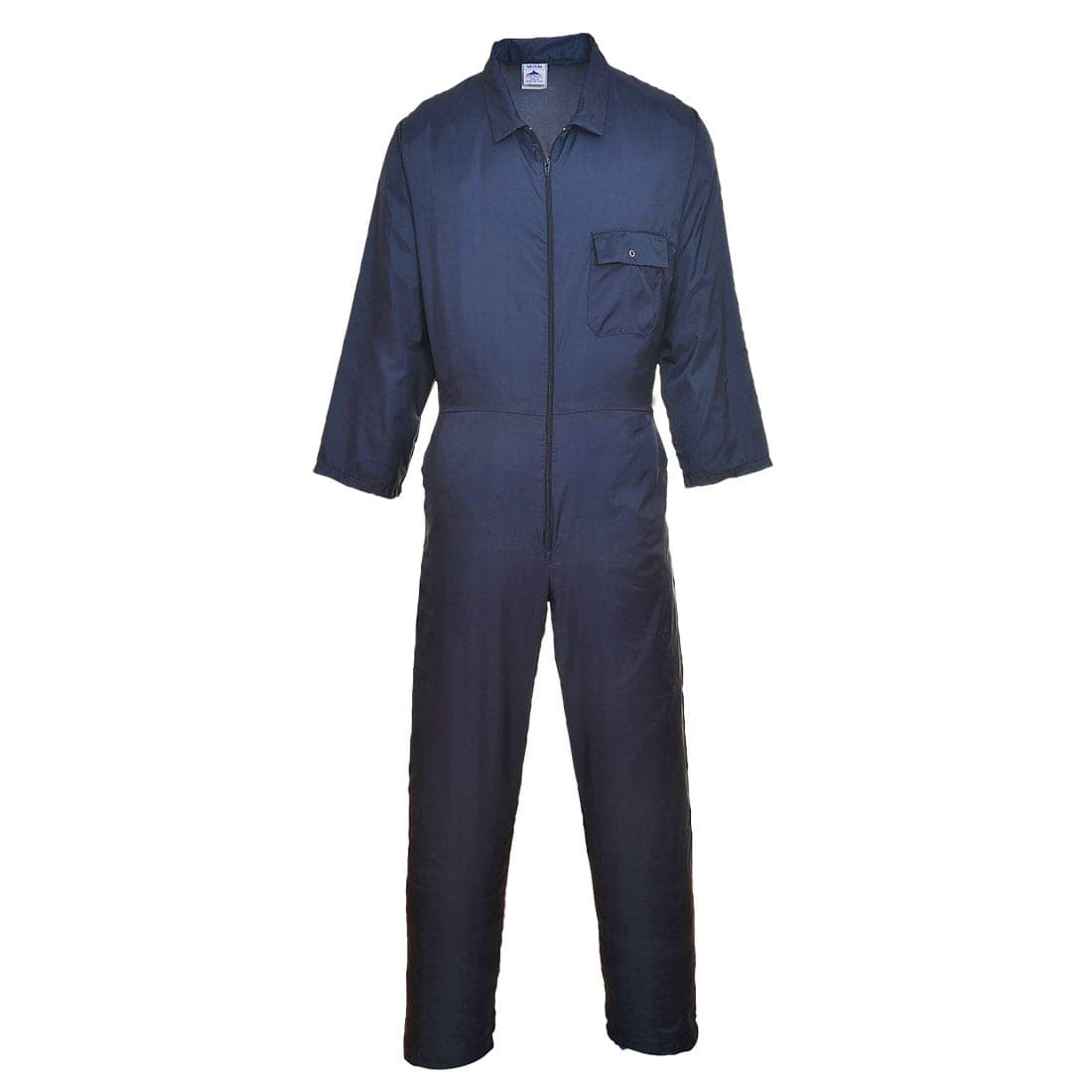 Nylon Zip Coverall in Navy