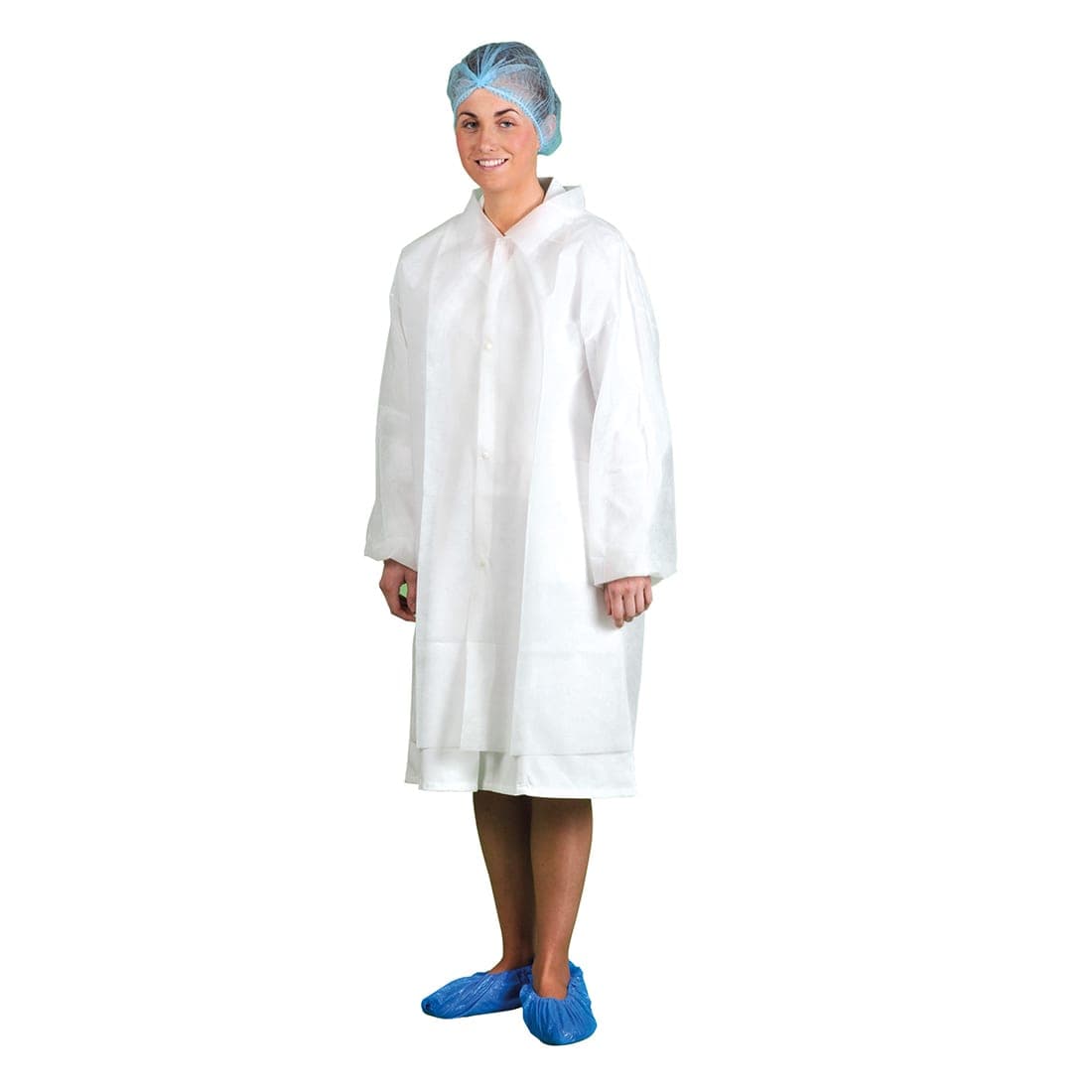 Disposable Visitors Coat PP (PK200) in White