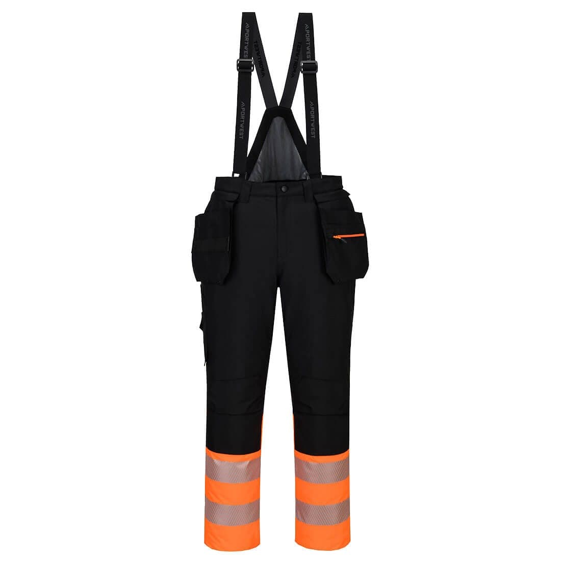 DX4 Hi-Vis Class 1 Winter Bib and Brace in Orange/Black