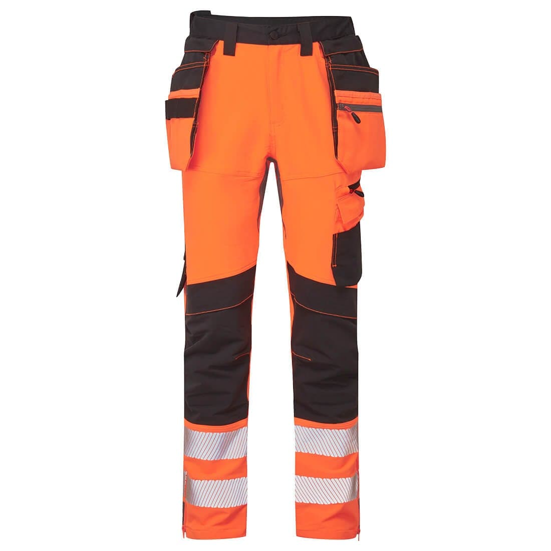 DX4 Hi-Vis Detachable Holster Pocket Craft Trousers in Orange/Black