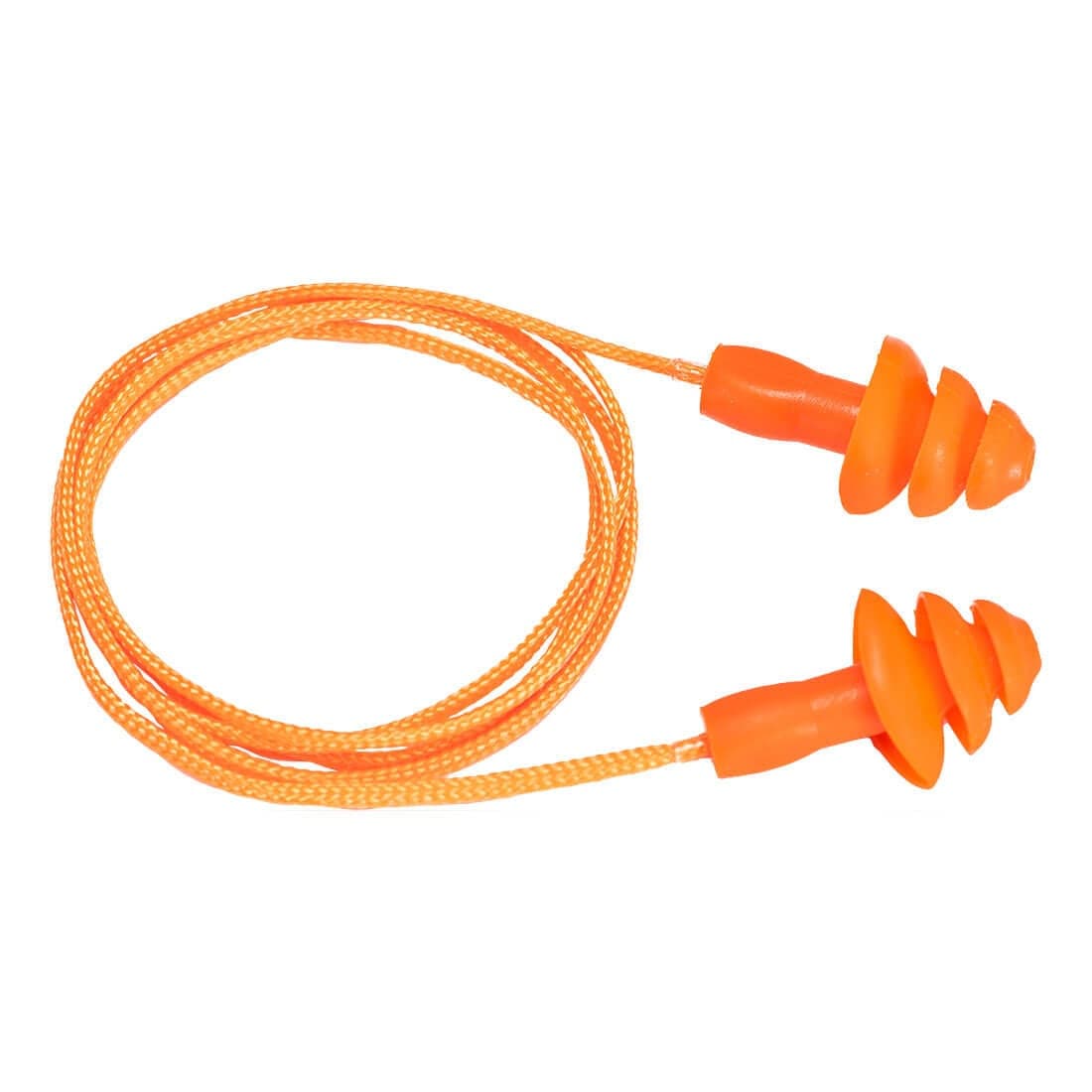 Reusable Corded TPR Ear Plugs (50 Pairs) in Orange