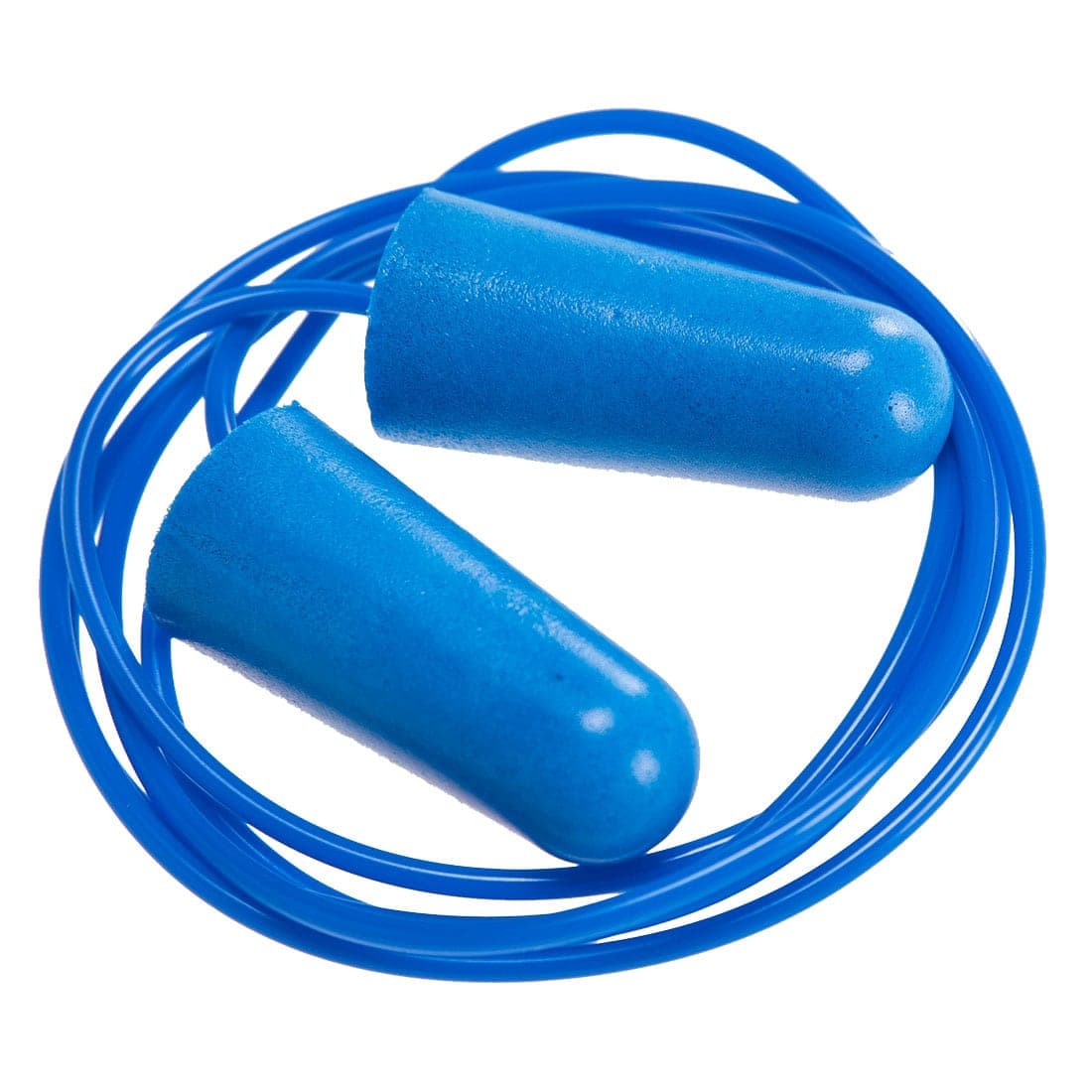 Detectable Corded PU Ear Plugs (200 Pairs) in Blue