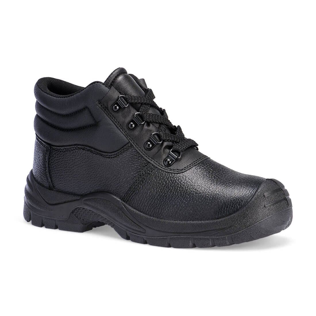 Steel Split Leather Mid Boot S1P FO SR in Black