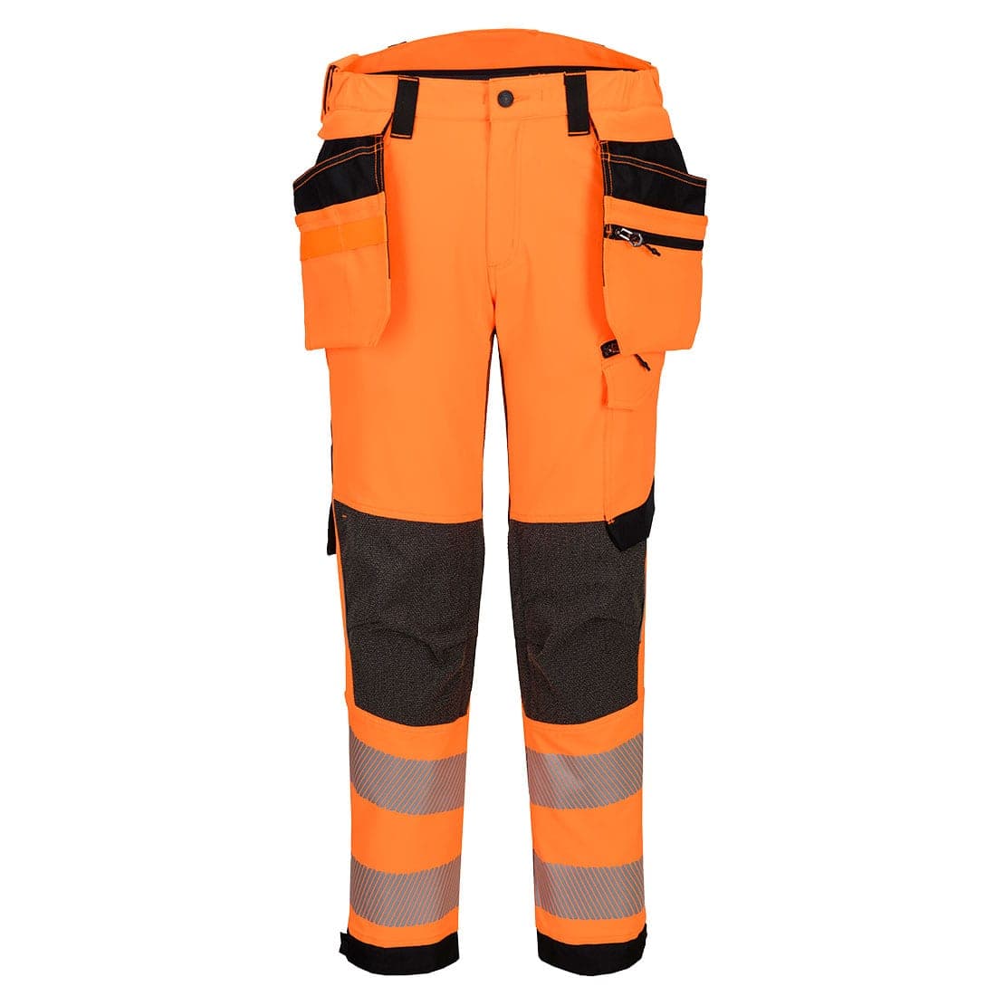 EV4 Hi-Vis Stretch Detachable Holster Class 2 Trousers in Orange/Black