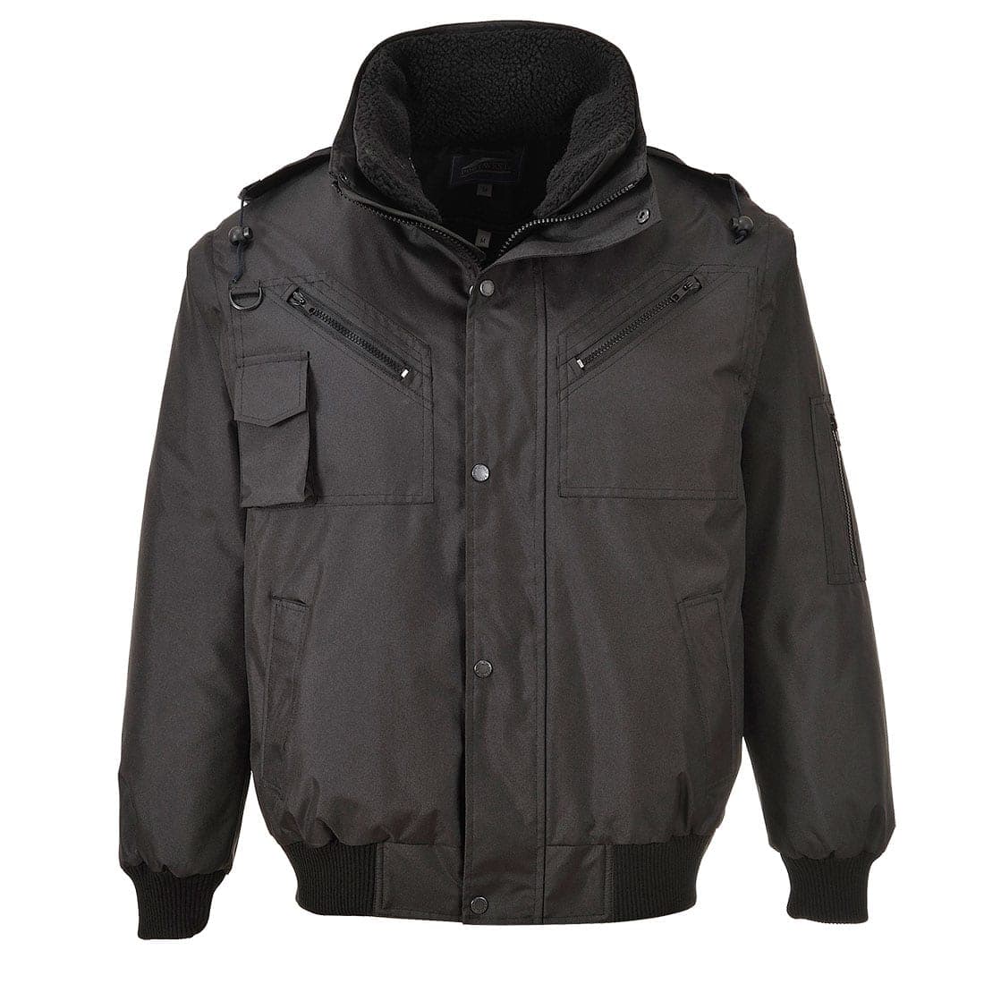3-in-1 Bomber Jacket in Black