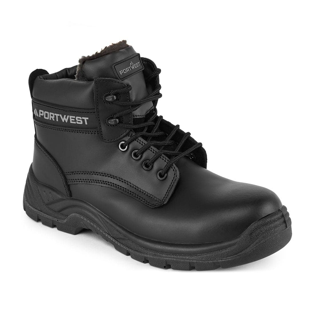 Composite Leather Winter Ankle Boot S3S SR in Black