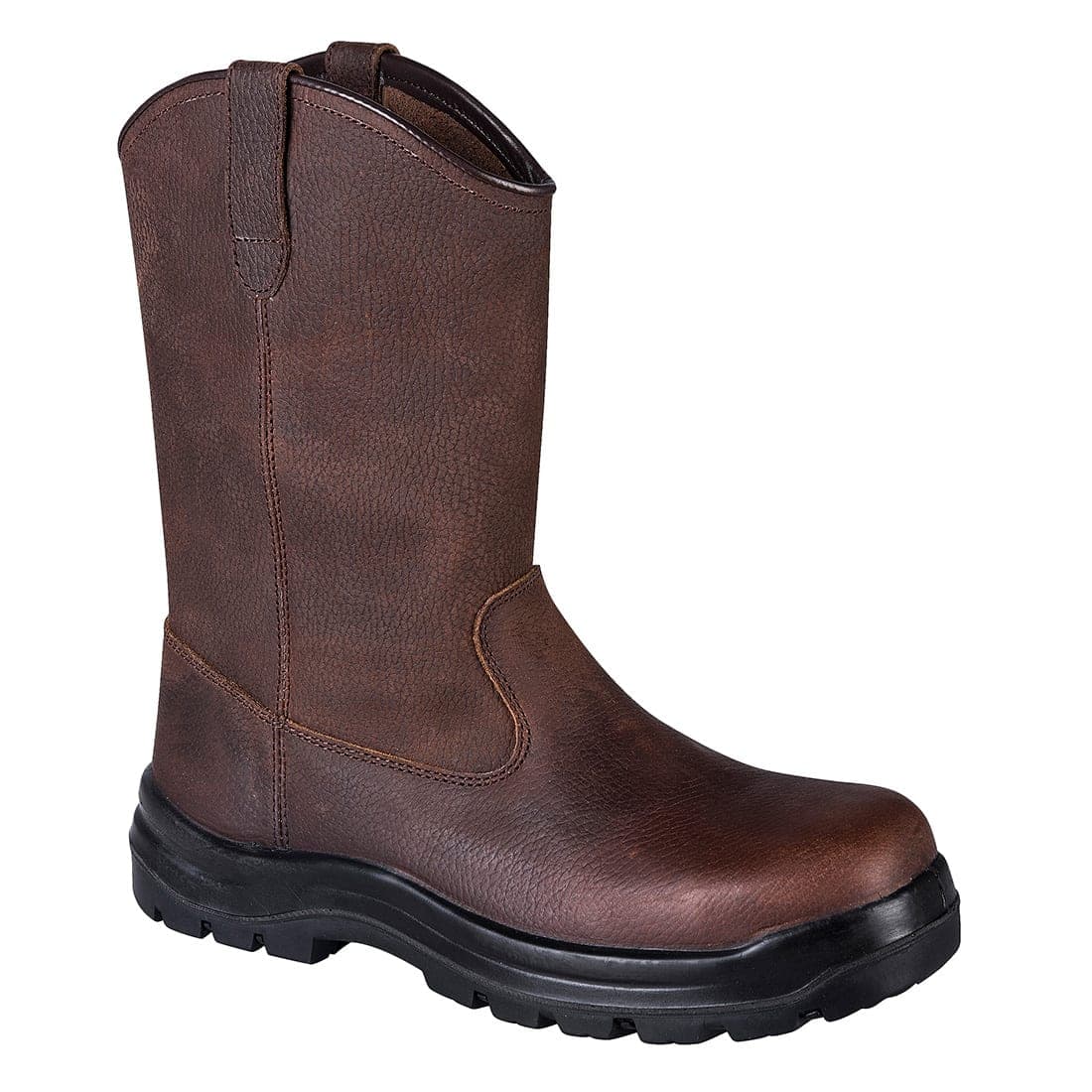 Composite Leather Rigger Boot S3S HRO FO SR in Brown