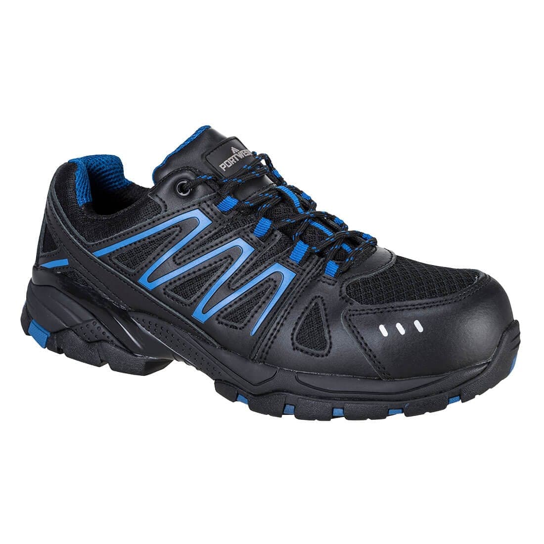 Composite Action Leather Trainer S1PL FO SR in Black